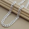 10MM Men Necklace Chain 925 Silver Necklaces Fashion Jewelry Accessories