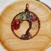 Colorful natural crystal rubble fortune Tree Pendant
