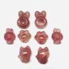 Strawberry crystal small carved pieces DIY bracelet accessories