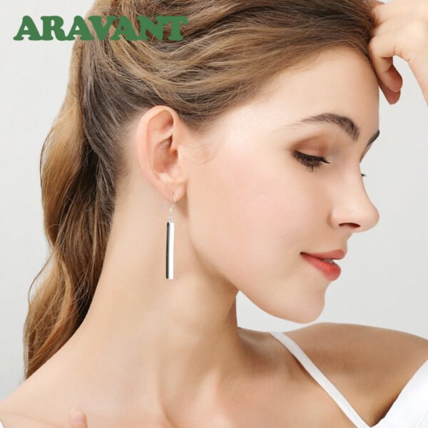 925 Silver Earrings For Women Fashion Long Line Earring Jewelry Best Gift