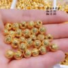 H103c595f837f42a28c02dd5919c6dff9s Luxury Pure 24K Gold Jewelry Accessories DIY Bracelet Necklace Beads Women Ladies Female Bridal Engagement Wedding Jewelry