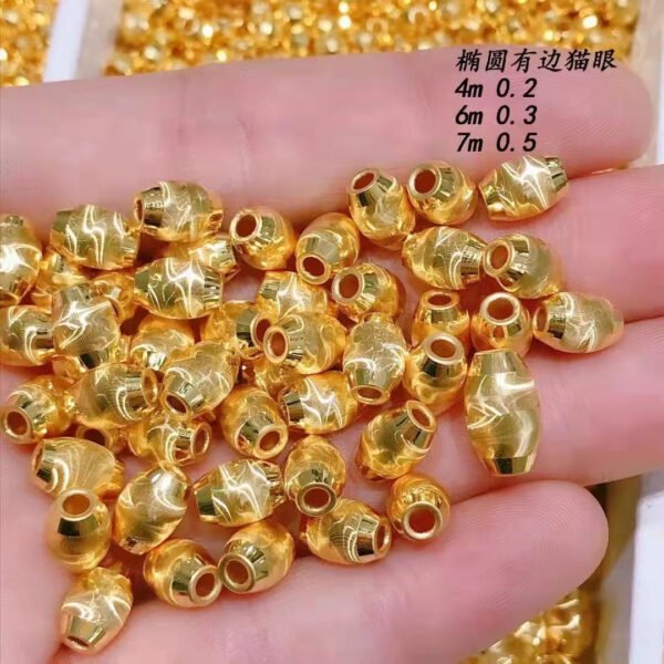 H41162362dafb467283a6793469e1b5ca0 Luxury Pure 24K Gold Jewelry Accessories DIY Bracelet Necklace Beads Women Ladies Female Bridal Engagement Wedding Jewelry