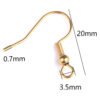 Silver Gold Plated Spring Ball Dangle Ear Wire Stainless Steel Earring Hooks For DIY Jewelry Making