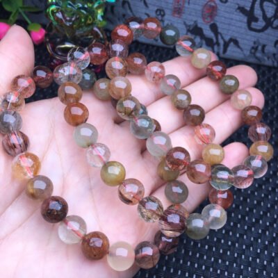 Colored hair crystal single loop bracelet