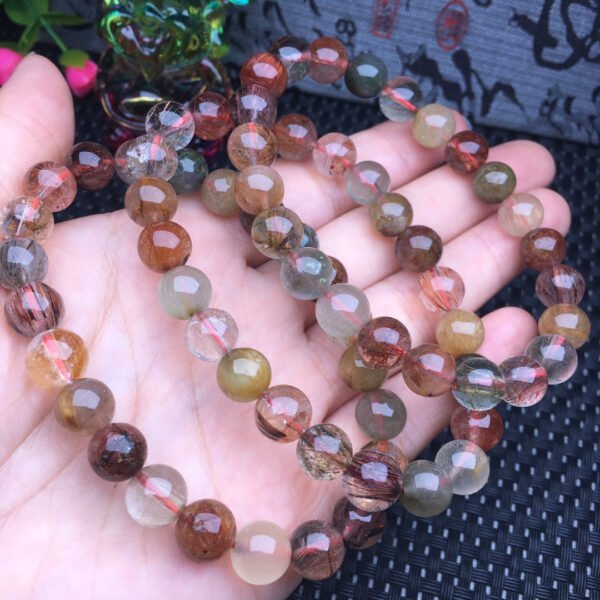 Colored hair crystal single loop bracelet