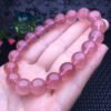 Strawberry crystal single loop bracelet