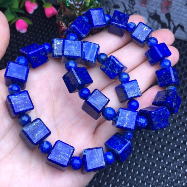 Lapis sugar cube bracelet