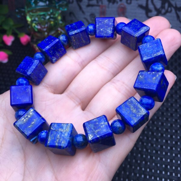 Lapis sugar cube bracelet