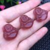 Strawberry crystal pot-belly Buddha pendant
