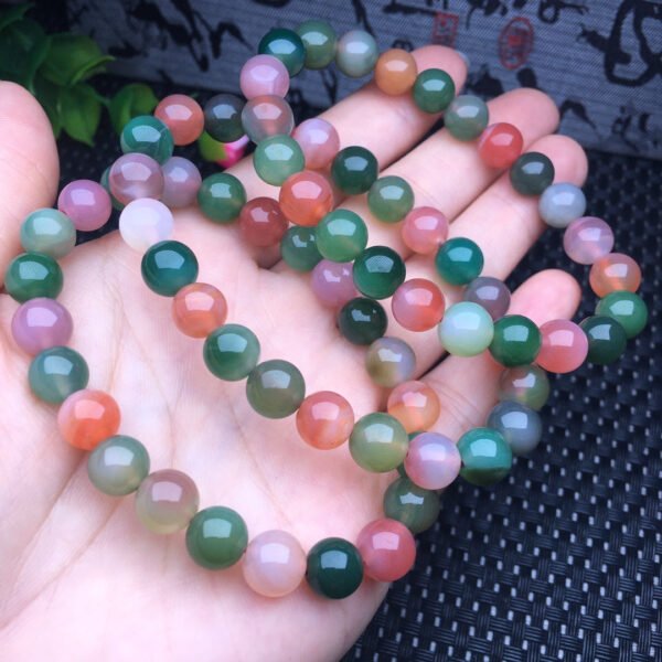 Color salt source agate single-loop bracelet