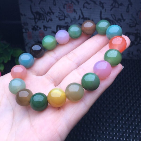 Color salt source agate single-loop bracelet