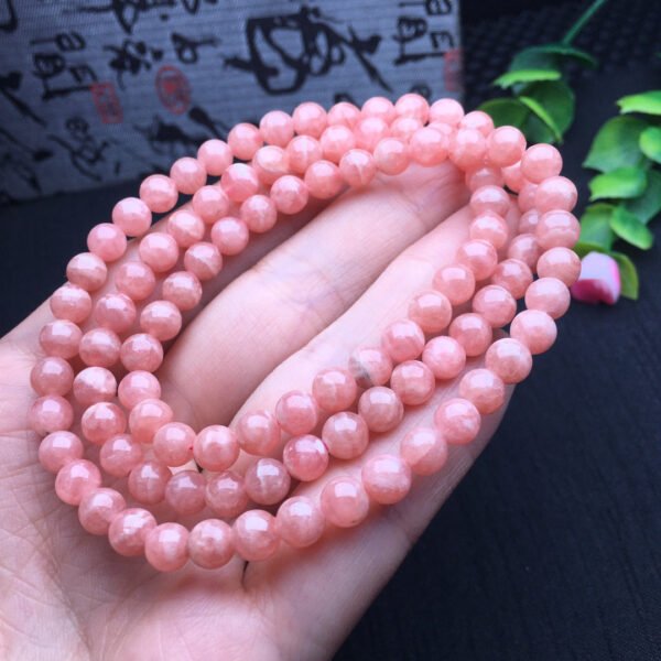 Red striped stone multi loop bracelet, 💕 Specification 5mm101901508