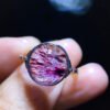 Natural Purple Hair Crystal Purple Super Seven Ring] Specification: 11.1/10.8mm10201988