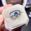 London Blue Topa Stone Ring, Main Stone Size 5 * 7mm10211309