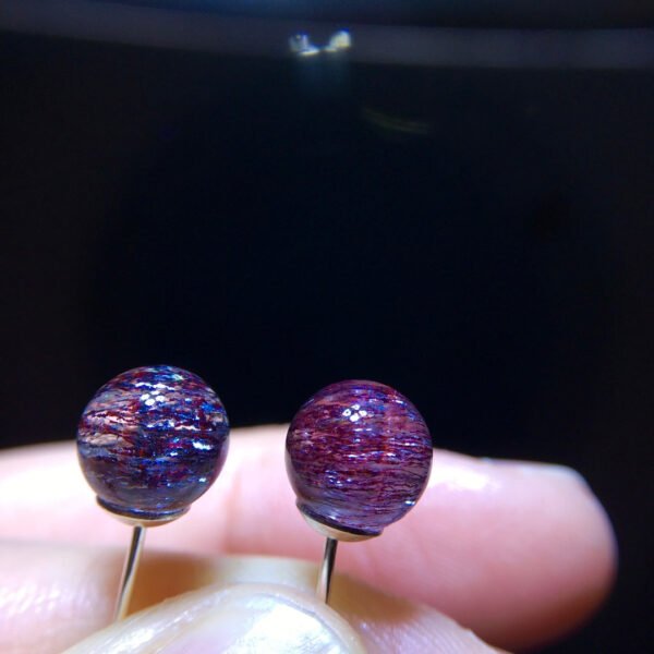 Super Beautiful Fantasy Purple Titanium Crystal Purple Seven Earstuds Earrings for Women, Size 7.9mm 10212389