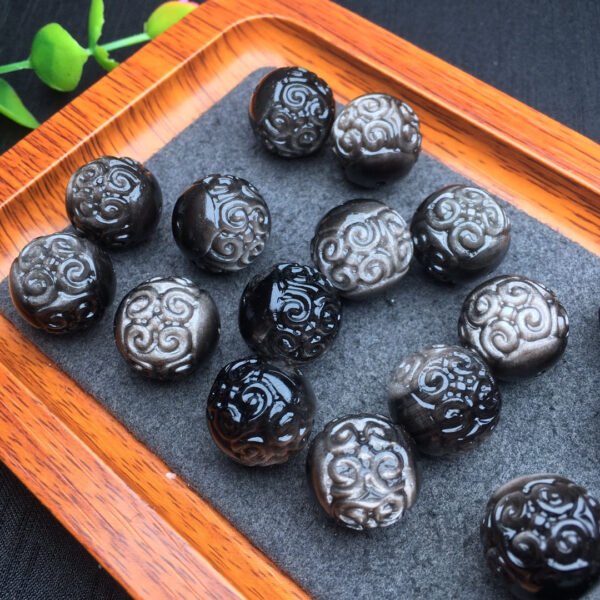 Silver Yaoshi Embossed Bead Accessories 💕 Specification 15mm ✨231005.5886