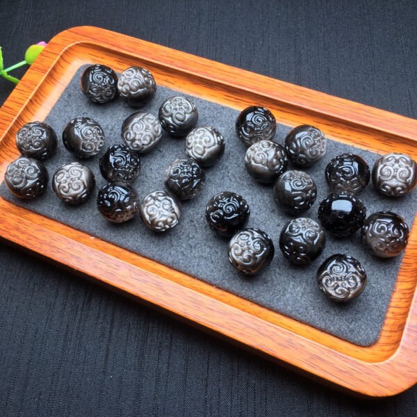 Silver Yaoshi Embossed Bead Accessories 💕 Specification 15mm ✨231005.5886