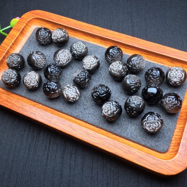 Silver Yaoshi Embossed Bead Accessories 💕 Specification 15mm ✨231005.5886