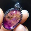 Pure Natural Purple Crystal Super Seven Water Gall Pendant for Men and Women's High Grade 925 Sterling Silver Inlaid Bare Stone Specification: 19.8/13.8mm1023298665