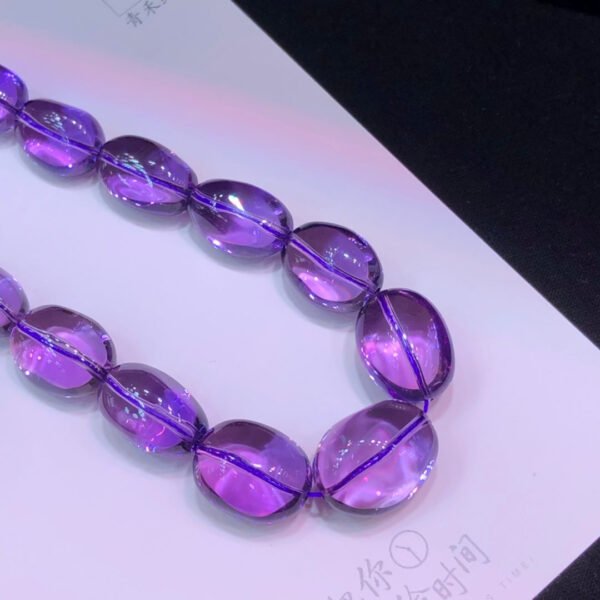 Natural Brazilian Amethyst Traveling Tower Chain~Sweater Chain 🌹 Weight: 90.56 grams10231080