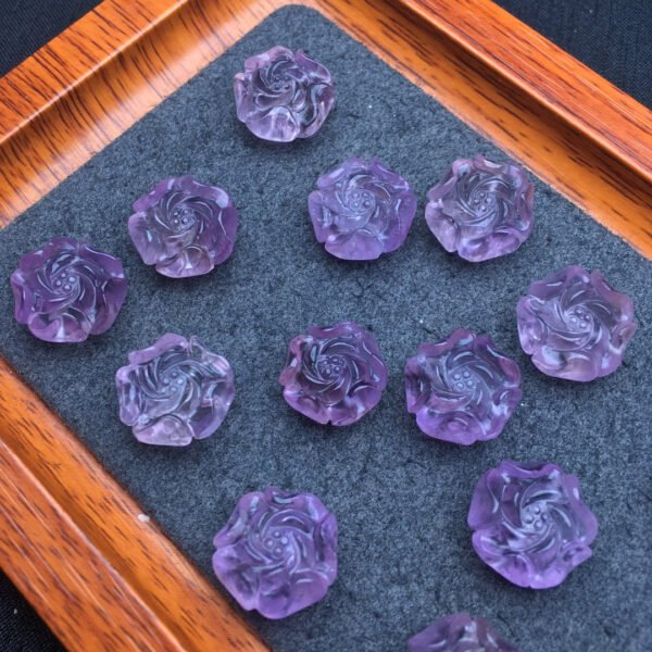 Purple yellow crystal peony flower small piece 💕 Specification 14.5mm2410008649