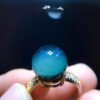 Natural green ghost treasure bowl ring for men and women, high-end 925 sterling silver inlaid, with a live size of 11.6mm2410238643