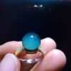Natural green ghost treasure bowl ring for men and women, high-end 925 sterling silver inlaid, with a live size of 11.6mm2410238643