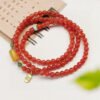 Natural South Red Three Ring Bracelet, 💕 South red with a diameter of approximately 5.3mm2410089346