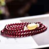 Exclusive design 👍 Natural Wine Red Garnet Three Ring Bracelet, with bead diameters of 4.8 to 4.9 millimeters2410135624