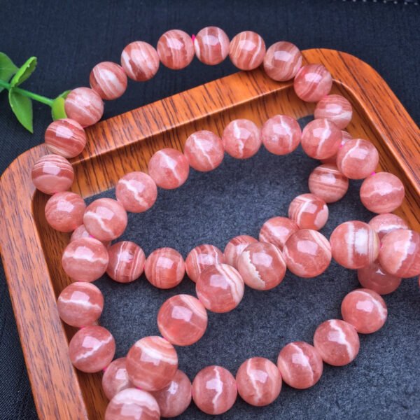 Red patterned stone single loop bracelet 💕 Specification 7-10mm ✨2410230554