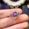 Natural Brazilian amethyst ring, with a main stone size of 5mm square,2610110316