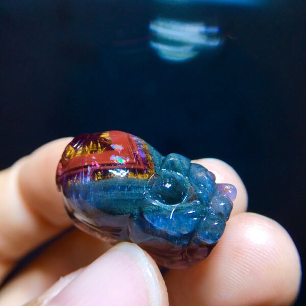 Aurora 23 Aurora Titanium Purple Pixiu Pendant for Men and Women, Size: 24.6/13.8mm2610468325