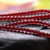 Natural Wine Red Garnet Three Ring Bracelet, with beads approximately 5.6 to 5.7mm in diameter2610169354