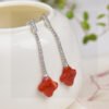 Light Luxury South Red Eardrop Earline Series, with a specification of approximately 12mm2710055145