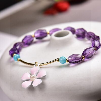 Natural Brazilian amethyst accompanying bracelet, size 7.5 * 8.32710039467