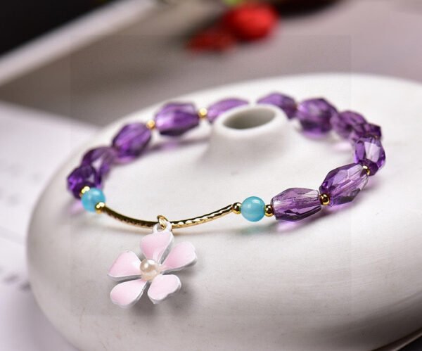 Natural Brazilian amethyst accompanying bracelet, size 7.5 * 8.32710039467