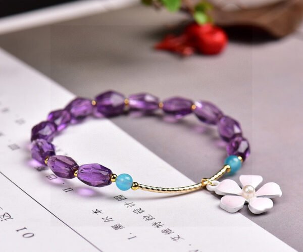 Natural Brazilian amethyst accompanying bracelet, size 7.5 * 8.32710039467
