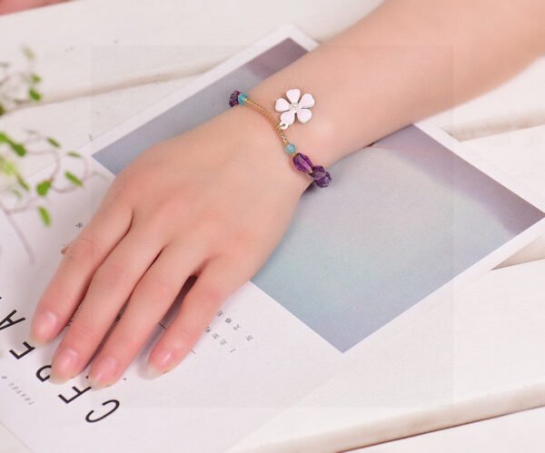 Natural Brazilian amethyst accompanying bracelet, size 7.5 * 8.32710039467