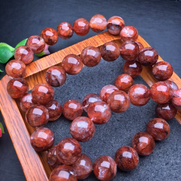 Red glue flower single loop bracelet 💕 Specification 10-14mm ✨2810075146