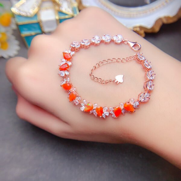 Natural Super Beautiful Fire Opal Bracelet, Main Stone 4 * 6mm2810325156