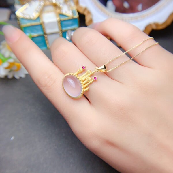 Pure natural powder crystal pendant, main stone 10 * 14mm2810120164