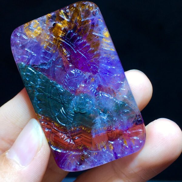 Aurora 23 Lahu God Eating Little Man Buddha's Eighth Day Black God Wushi Plate Pendant Size: 50.4/31.4/6.2mm2810788121