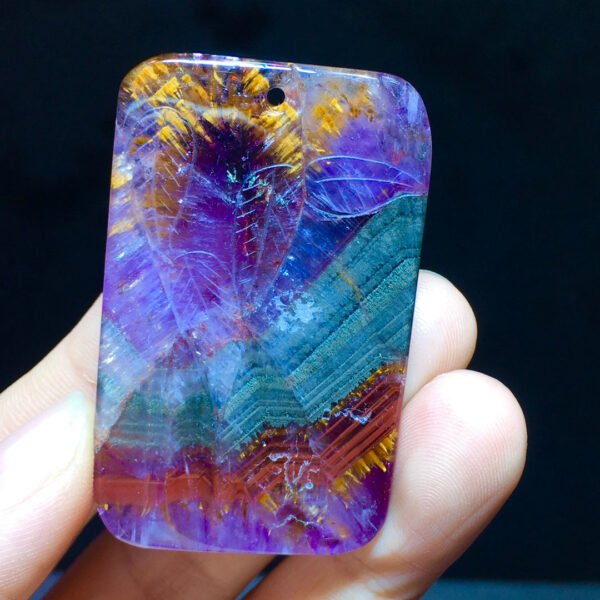 Aurora 23 Lahu God Eating Little Man Buddha's Eighth Day Black God Wushi Plate Pendant Size: 50.4/31.4/6.2mm2810788121