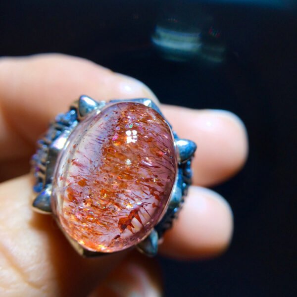 Natural Strawberry Crystal Ring, Size 17/13mm2810668189