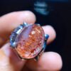 Natural Strawberry Crystal Ring, Size 17/13mm2810668189
