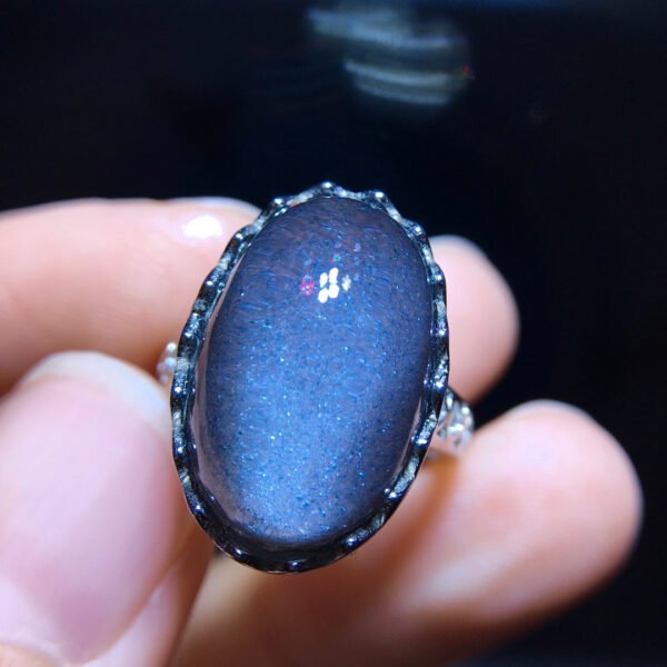 Natural Blue Ghost Blue Sands Starlight Ring, Size 17/11mm2810298556