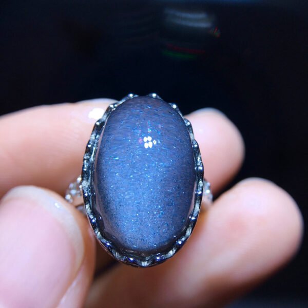 Natural Blue Ghost Blue Sands Starlight Ring, Size 17/11mm2810298556