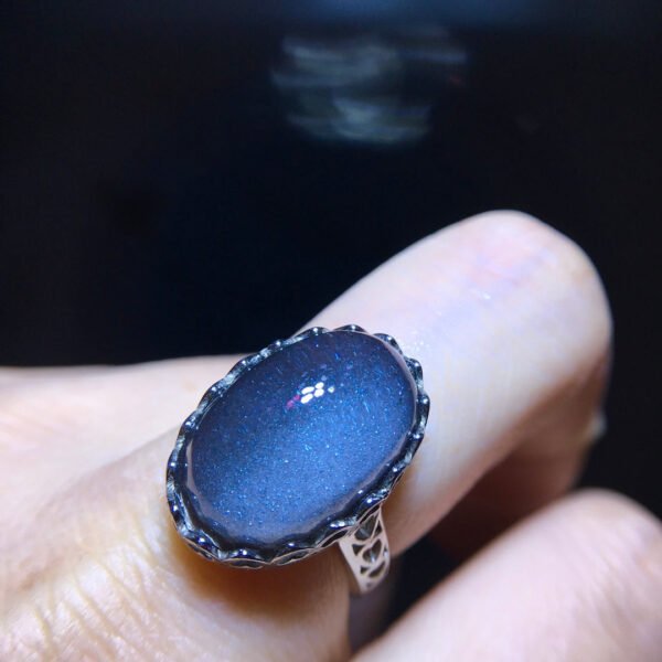 Natural Blue Ghost Blue Sands Starlight Ring, Size 17/11mm2810298556