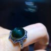 Natural green crystal ring, specification: 12.5/10mm2810268166