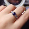 Natural sapphire ring, main stone 4 * 6mm3110130146